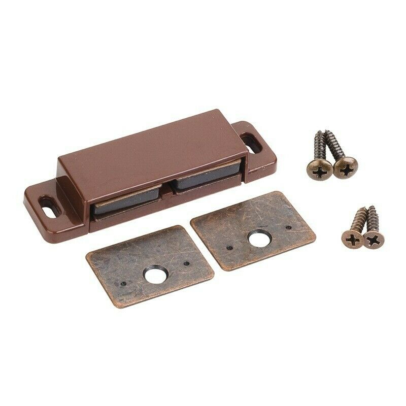 Brown Magnetic Door Catch With Double Magnet Cabinet Latch Furniture Magnets