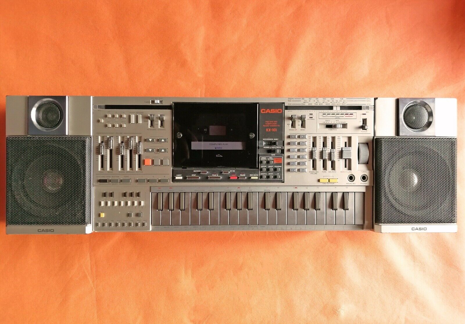 Cool Vintage Casio Kx 101 Computerized Audio System Keyboard Boombox Am Fm Radio