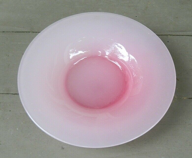 Steuben Pink Rosaline Art Glass Underplate Saucer Plate 6"