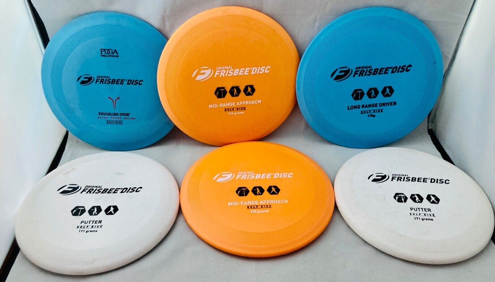 Original Pdga Frisbee Golf Full Set Of 6 Discs Old School Pre-owned