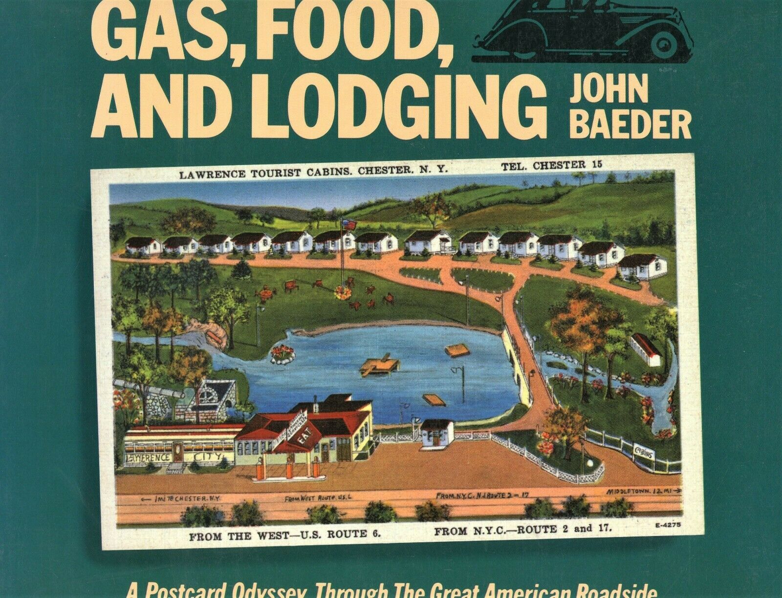 Vintage Travel Postcards  - Gas Food Lodging / Scarce Illustrated Book