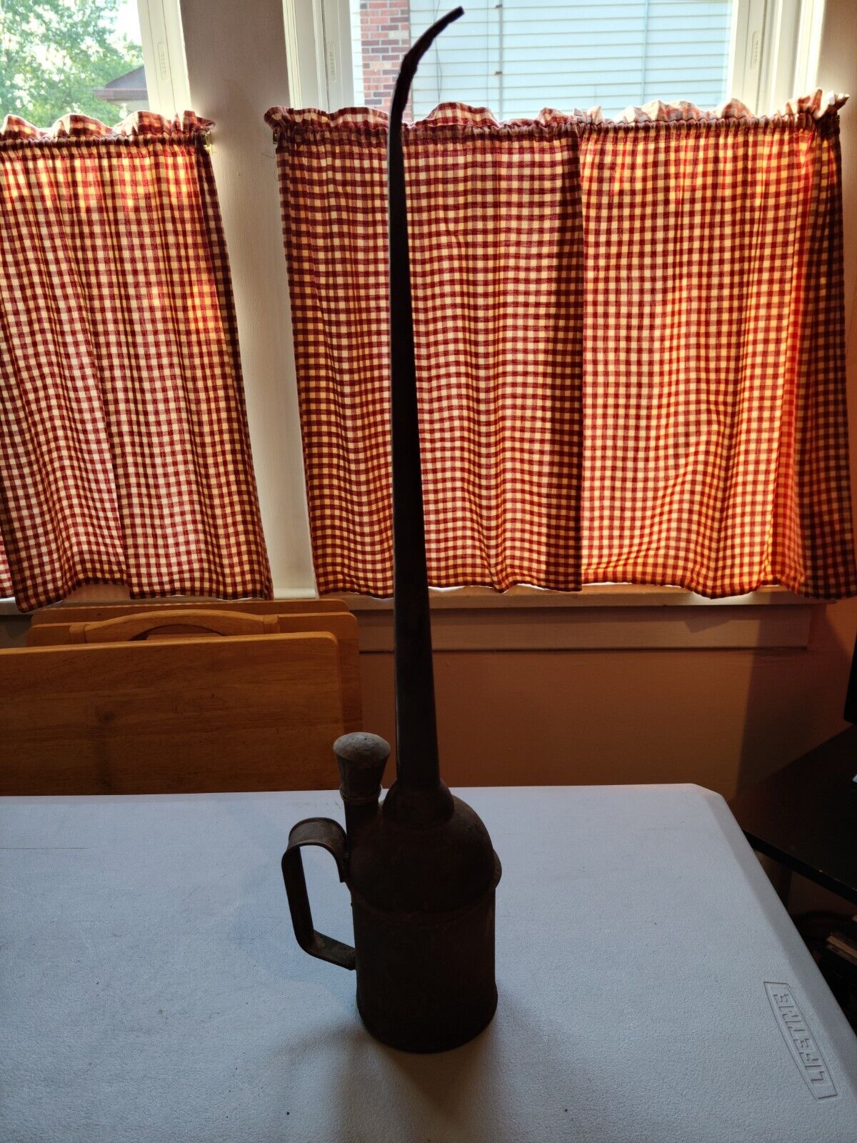 Antique Vintage Railroad (?) Oiler Can 24 In. Tall No Markings