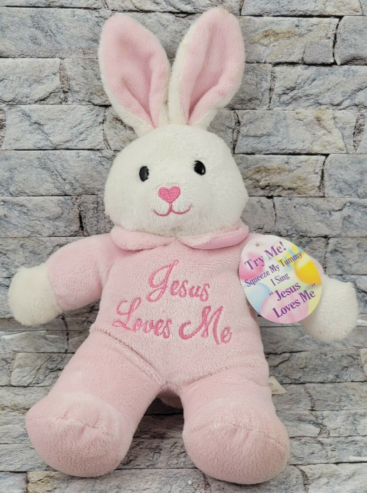 Dan Dee Bunny Rabbit Christian Stuffed Animal Jesus Loves Me New Plush Toy + Tag