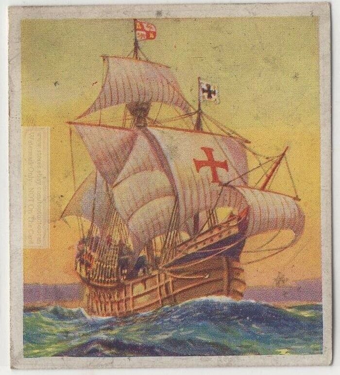 The "santa Maria" Christopher Columbus Explorer C80 Y/o Trade Ad Card