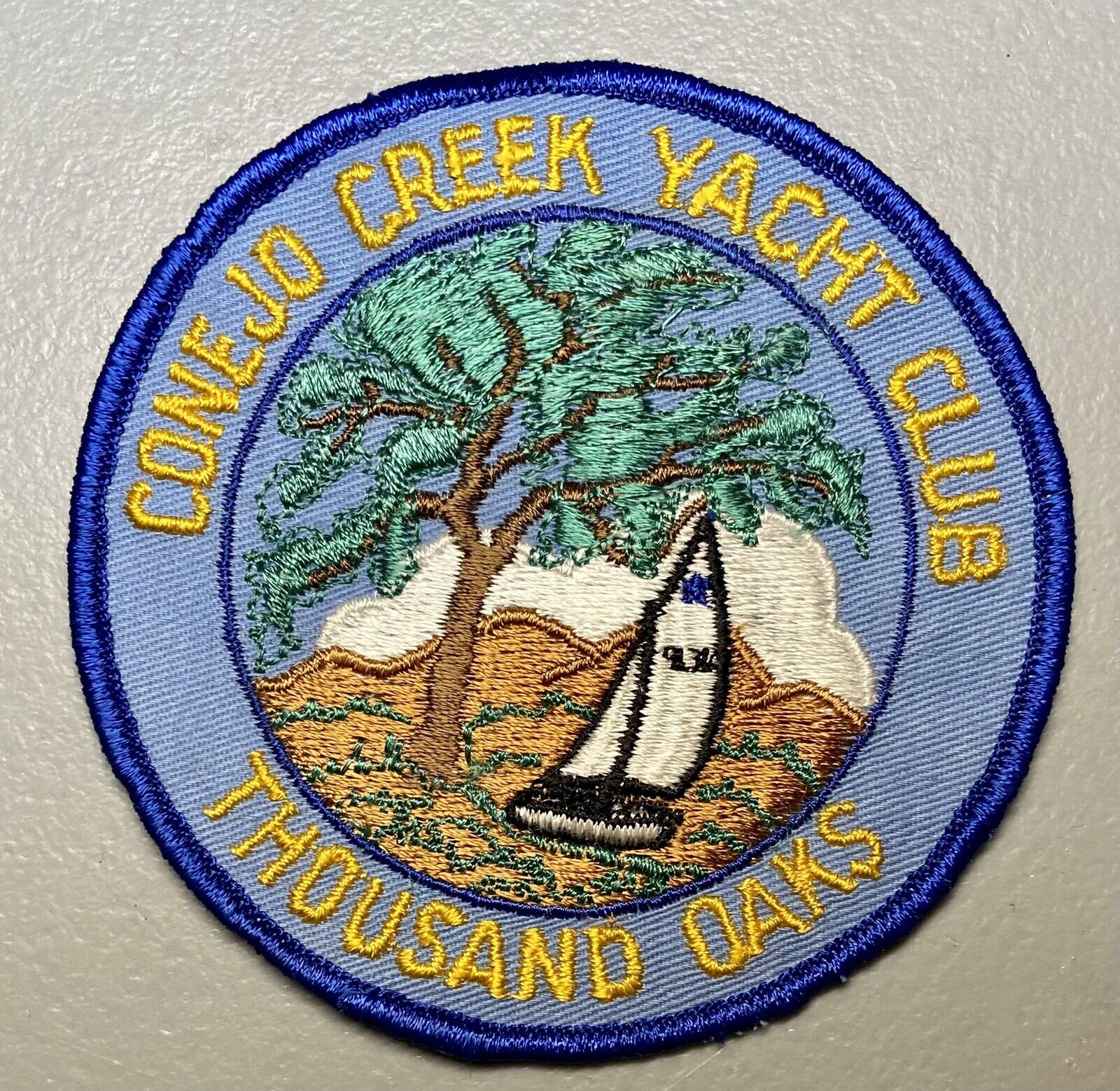 ￼vintage Conejo Creek Yacht Club Thousand Oaks, Ca Nautical Large 4” Patch ￼￼￼