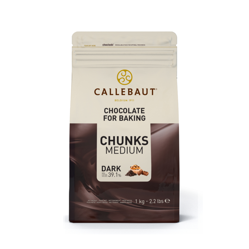 Callebaut Finest Belgian Chocolate Chunks for Baking - Milk, Dark, White - 1Kg