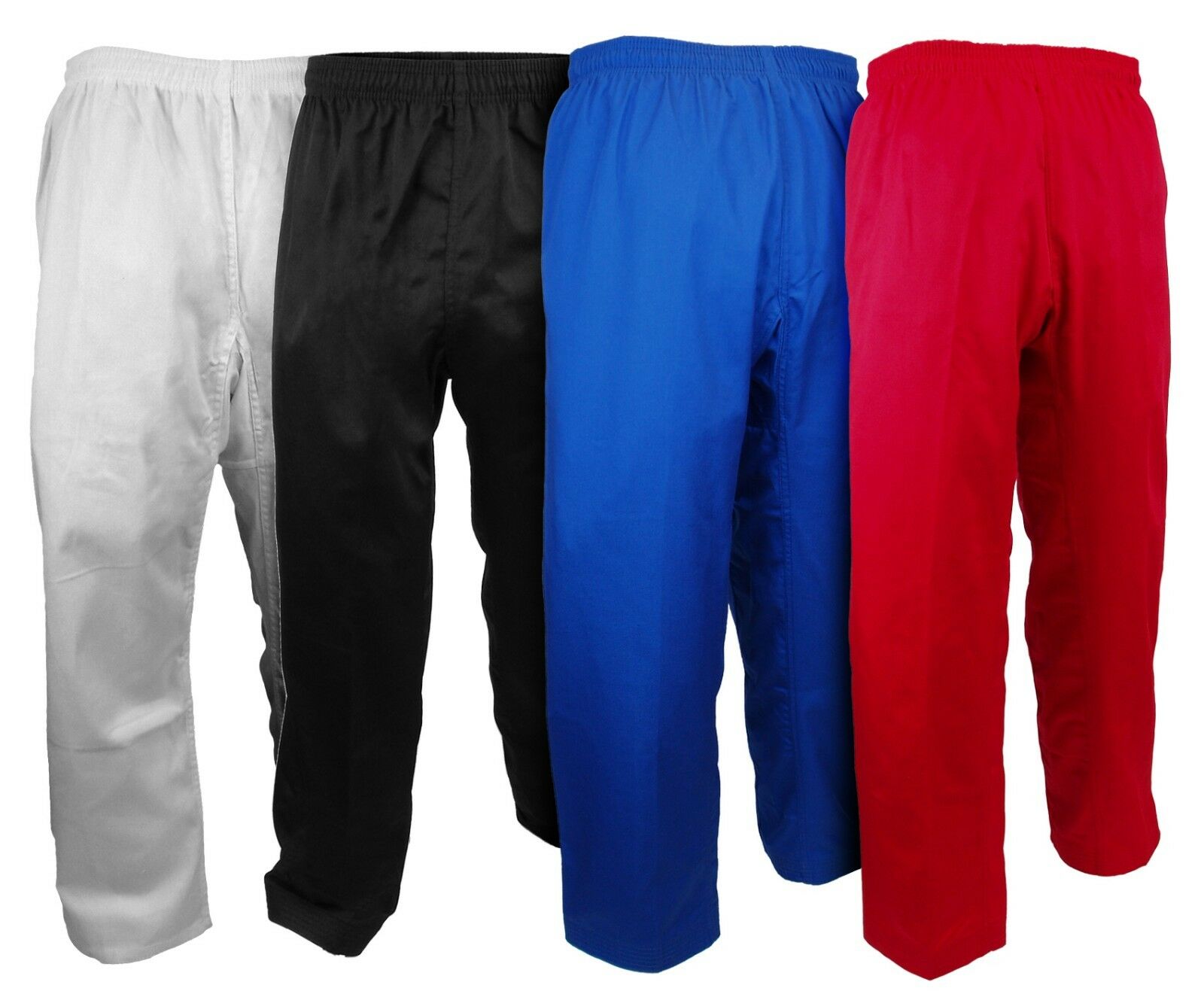 New Karate Taekwondo Pants Martial Arts Uniform Adult Child White/black/red/blue