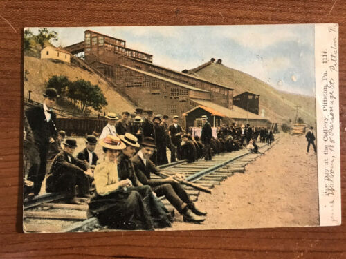 Vintage Rr Postcard Colliery Pittston Pa 1909