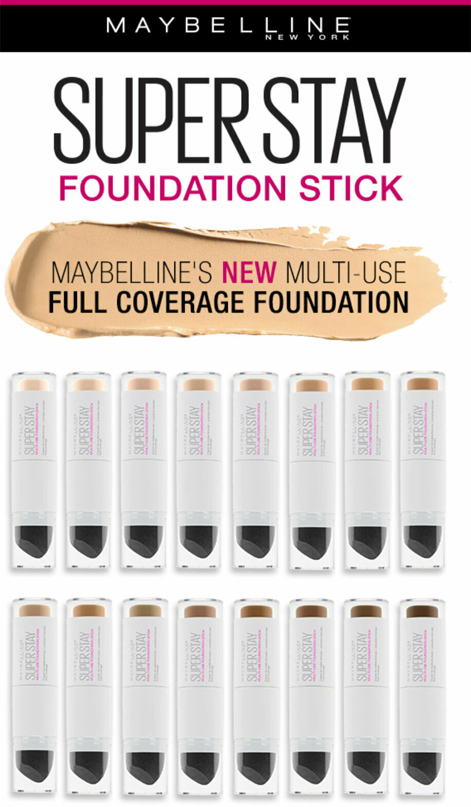 Maybelline superstay multiuse foundation stick U CHOOSE SHADE buy more and SAVE!