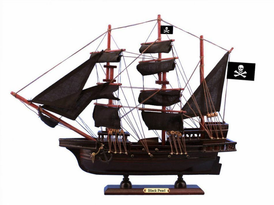 Black Pearl Ship Black Sails Pirate Reproduction Replica Nautical  Decor 15in