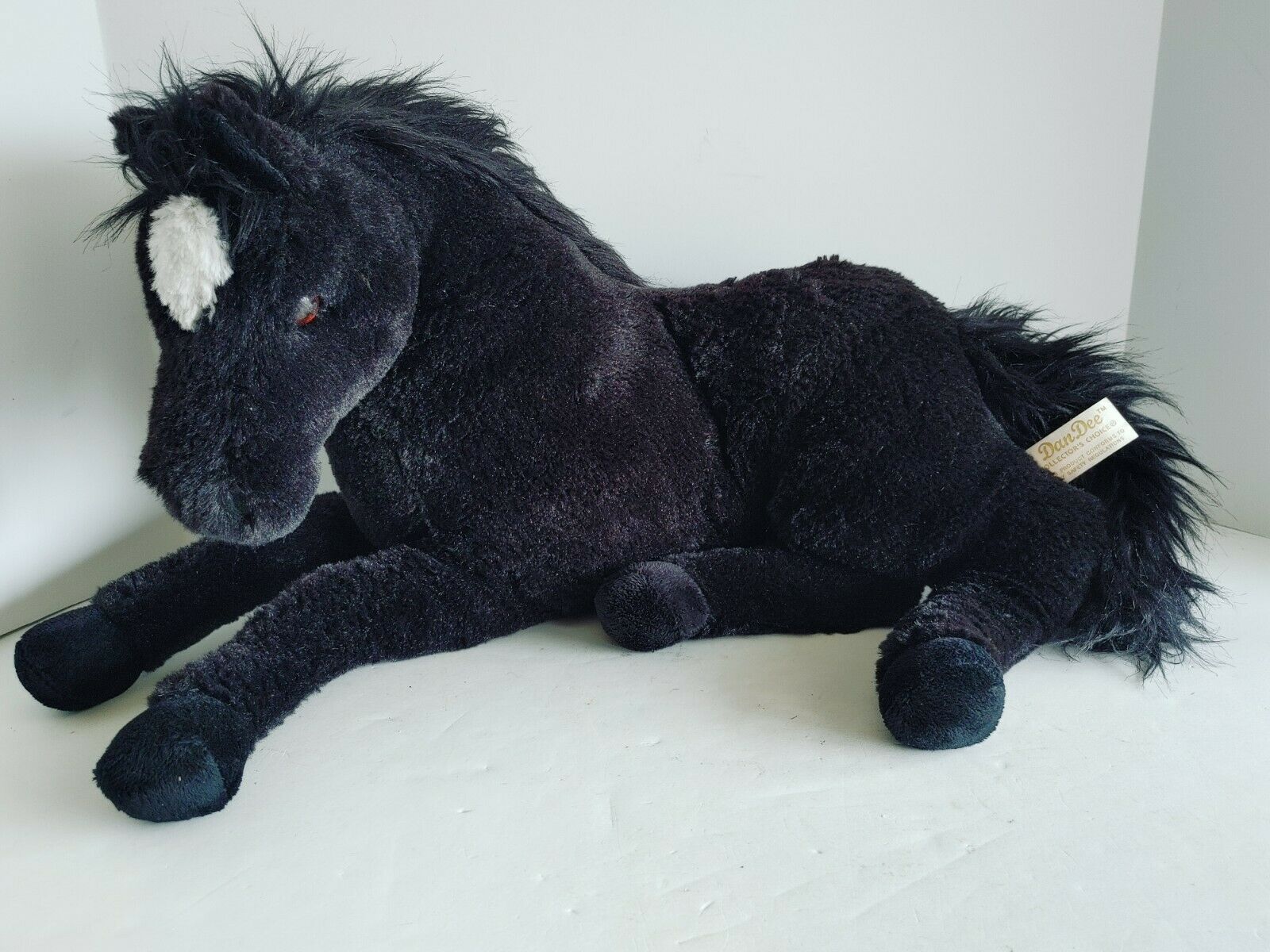 Dan Dee Plush Horse Pony Colt 20 Inches Black White #15356