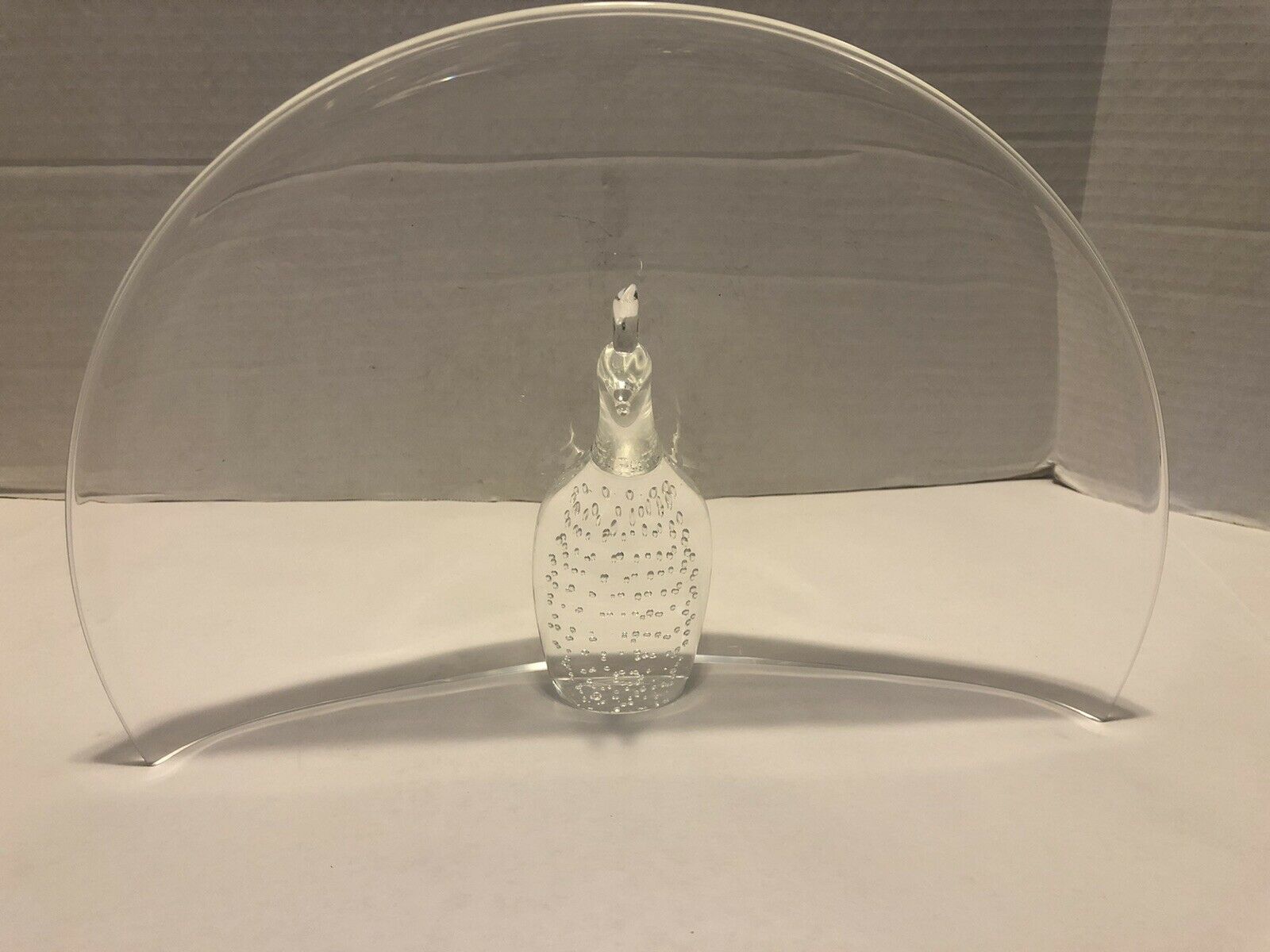 Steuben Art Glass Peacock