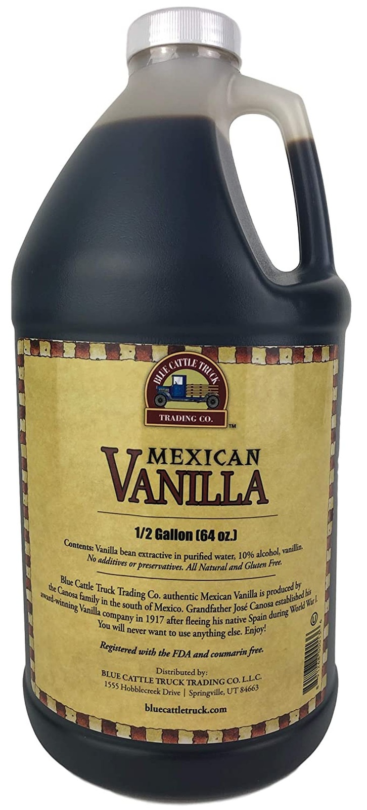 Traditional Gourmet Mexican Vanilla Extract, Half Gallon, 64 Ounce