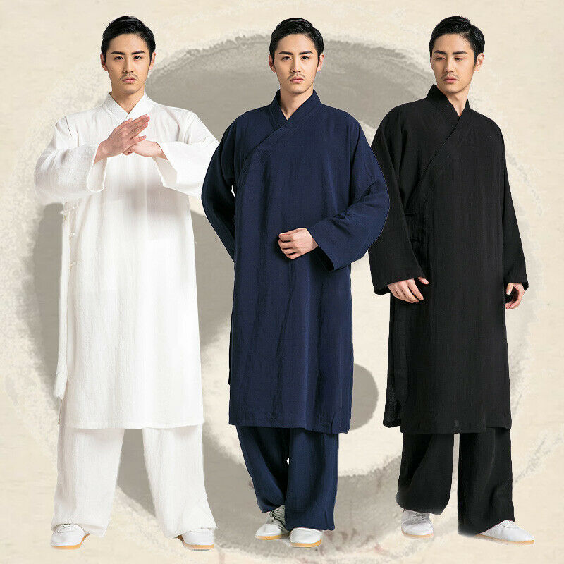 Wudang Taoist Cotton&linen Robe Kung Fu Tai Chi Uniform Arts Wing Chun Suit NEW