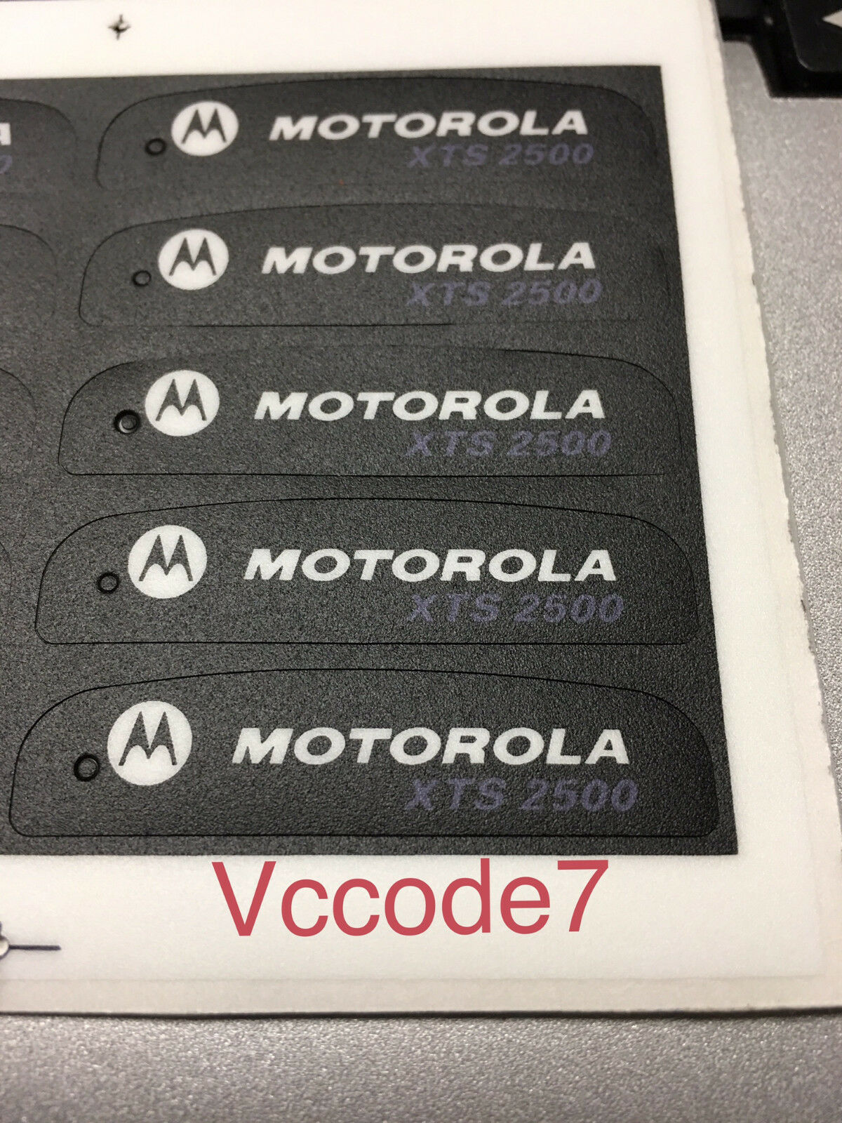 Motorola Xts2500 Front Name Plate Label