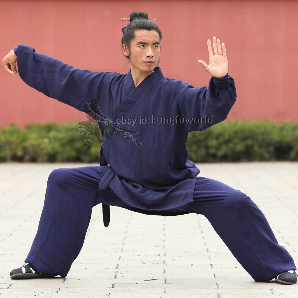 25 Color Taoist Robe Shaolin Kung Fu Tai Chi Uniform Martial Arts Wing Chun Suit