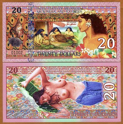 Pacific States of MMP, $20 2018 Private Issue Polymer > Weavers, Polynesian Nude
