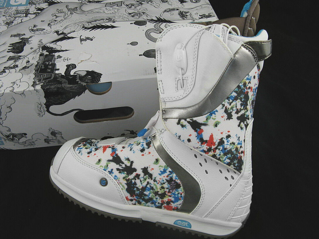 NEW $280 Burton Axel Snowboard Boots! US 5 UK 3 Euro 35 Mondo 22  White & Colors