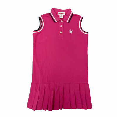 BOAST Girl's Fuchsia Tipped Pique Polo Tennis Dress $58 NEW