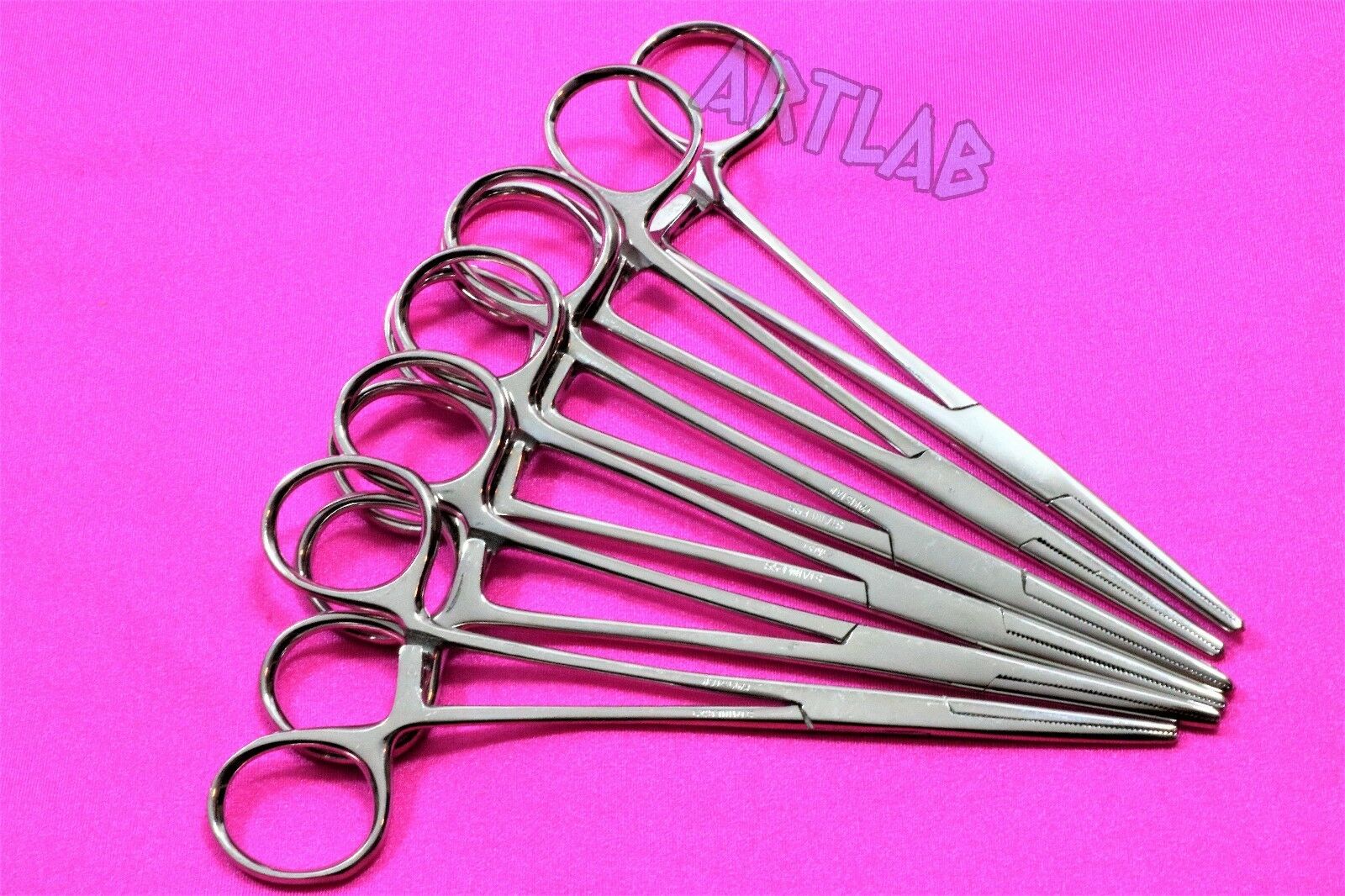 6 Pc Mosquito Hemostat Forceps 5" Straight Stainless Steel Surgical Medical