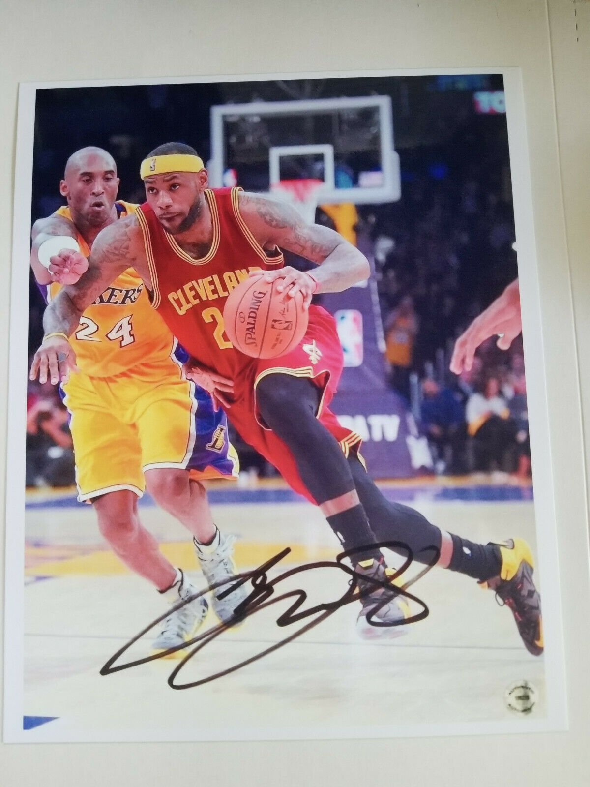 Lebron James Signed 8x10 Photo Rp - Free Shipping!! Nba - Kobe