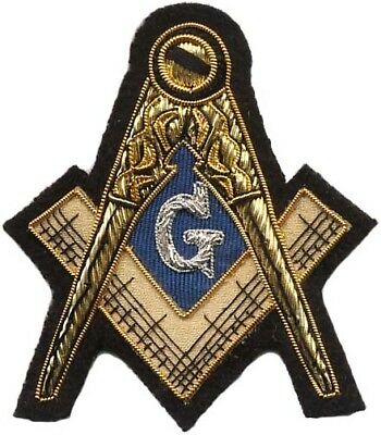 Masonic Master Mason Emblem Bullion Patch Hand Embroidered (me-045)