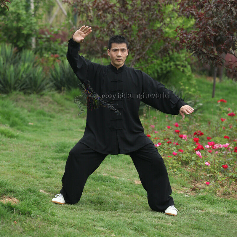 Tai Chi Uniform Kung Fu Suit Martial Arts Wing Chun Clothes Soft Cotton 5 Colors