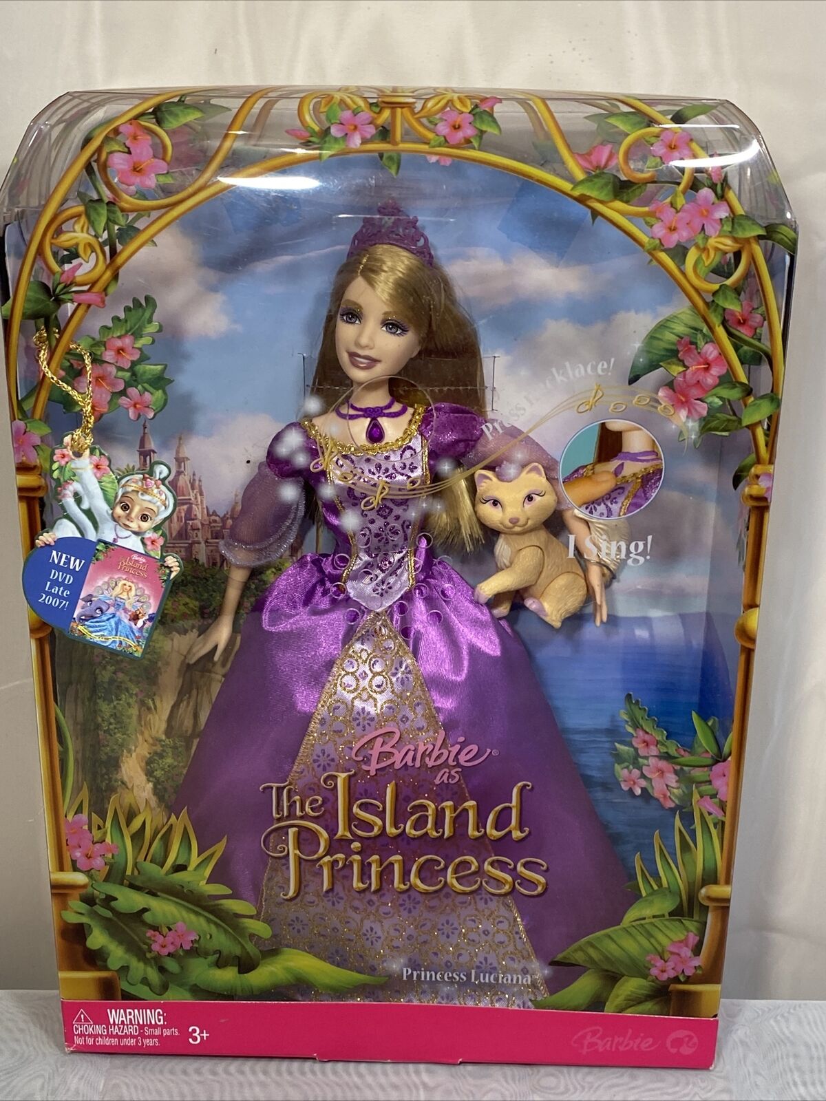 Barbie As The Island Princess--princess/cat Luciana--2007--k8105--nrfb--mattel