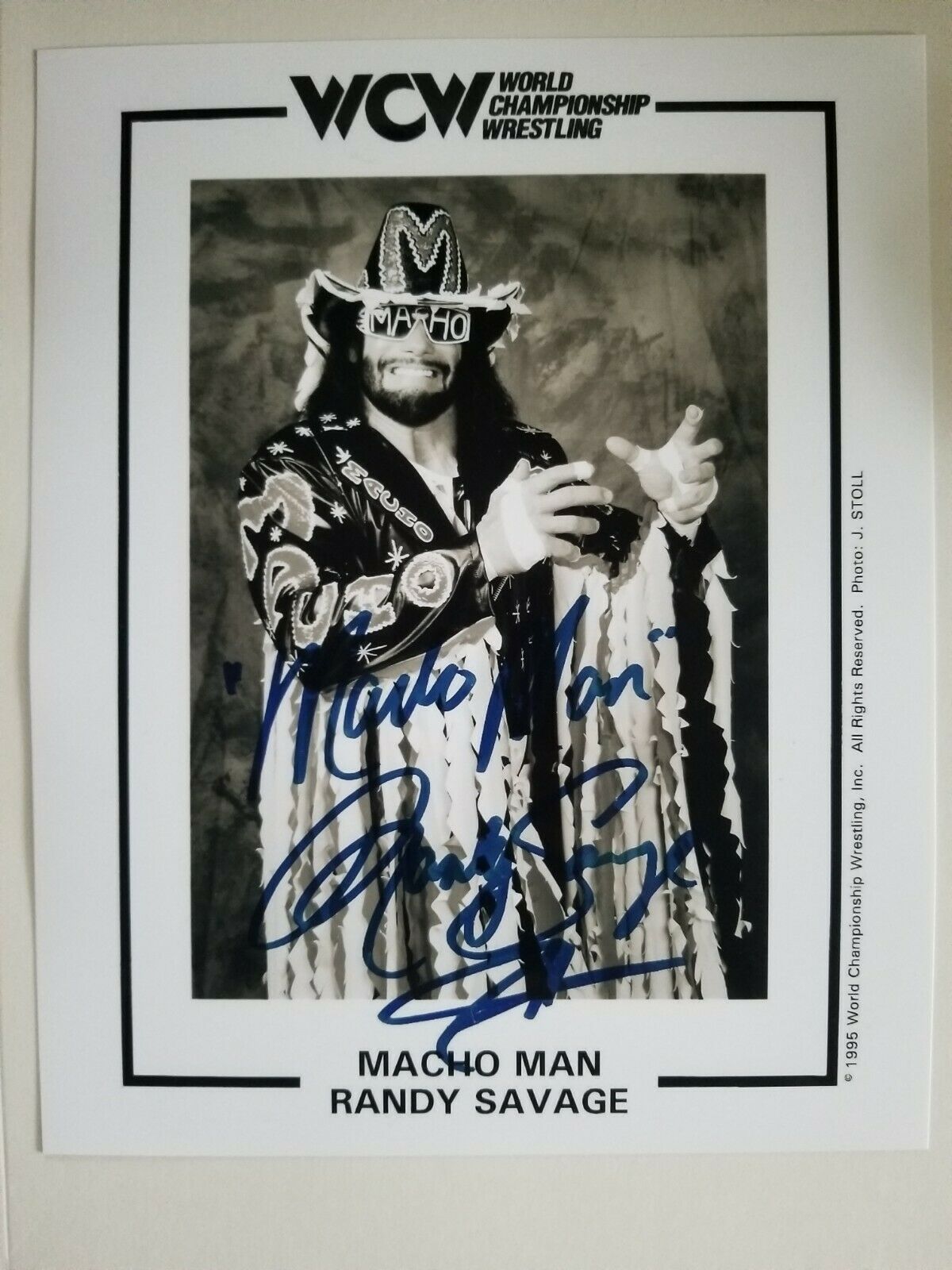 Randy Savage Signed 8x10 Photo Rp - Free Shipping!! Wwe - Macho Man
