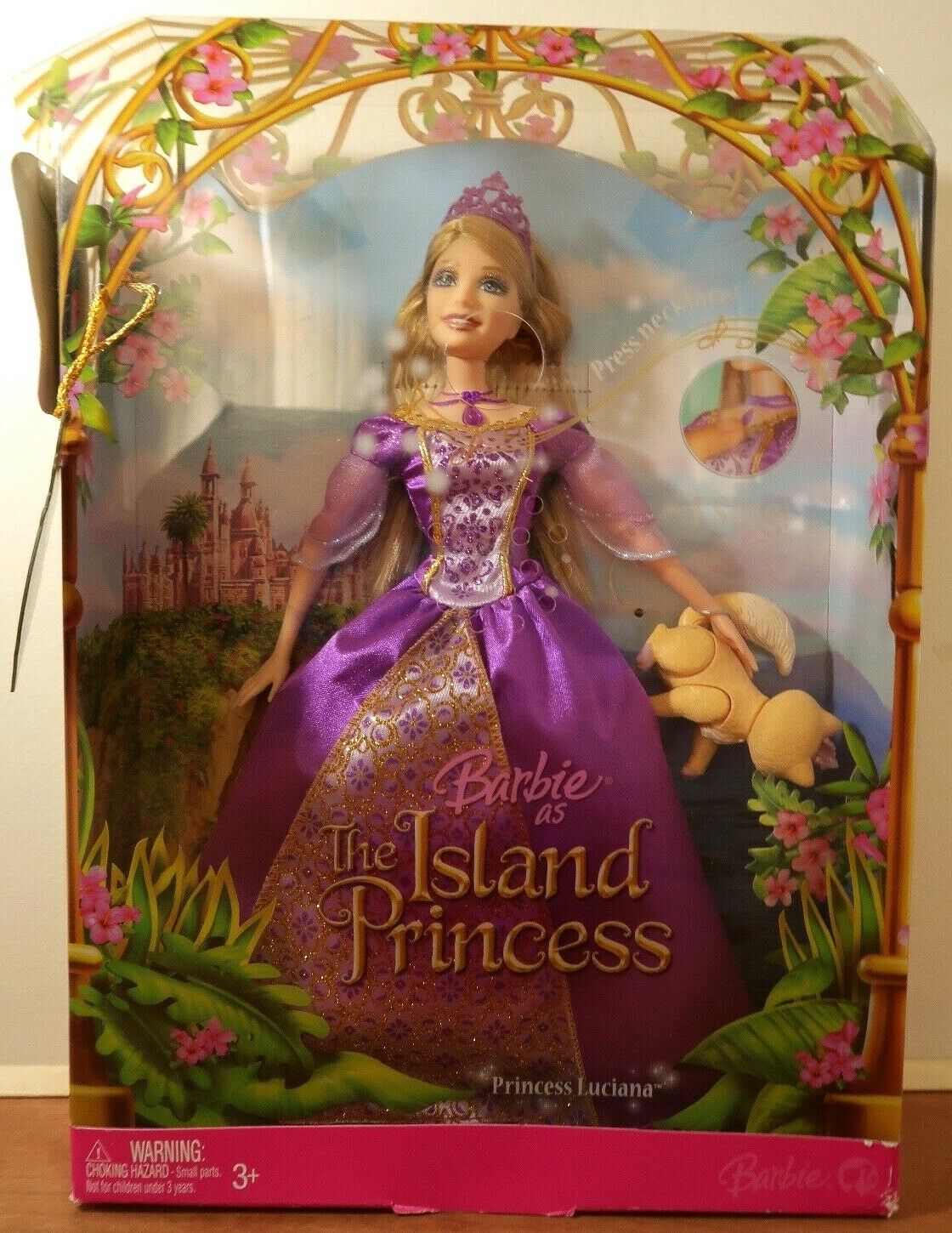 Barbie As The Island Princess Luciana Mattel 2007 Cat And Doll K8105 Damaged Box