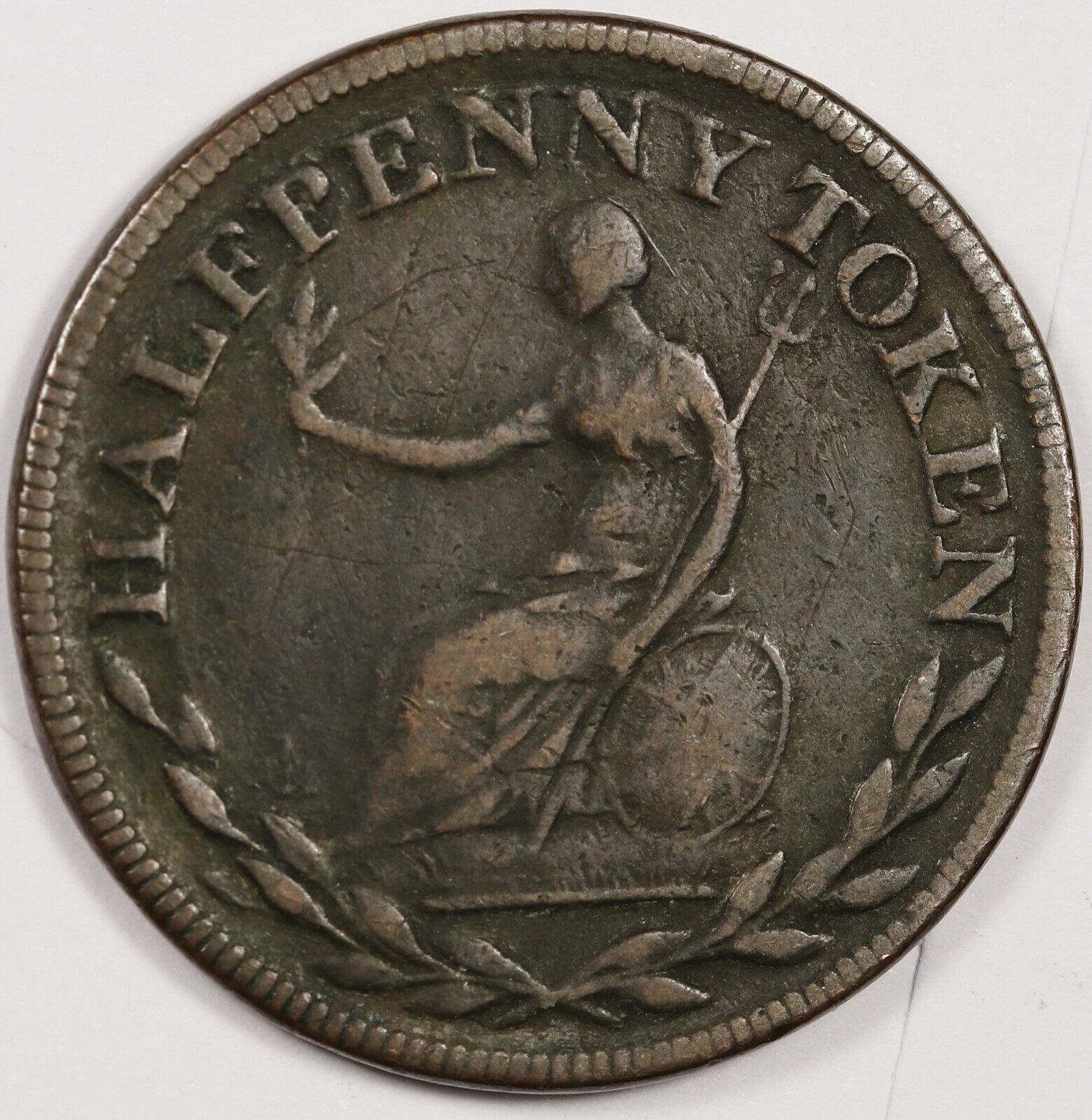 1813 Canada Field Marshal Wellington Half Penny Token. Breton-971 WE-2A1 174701