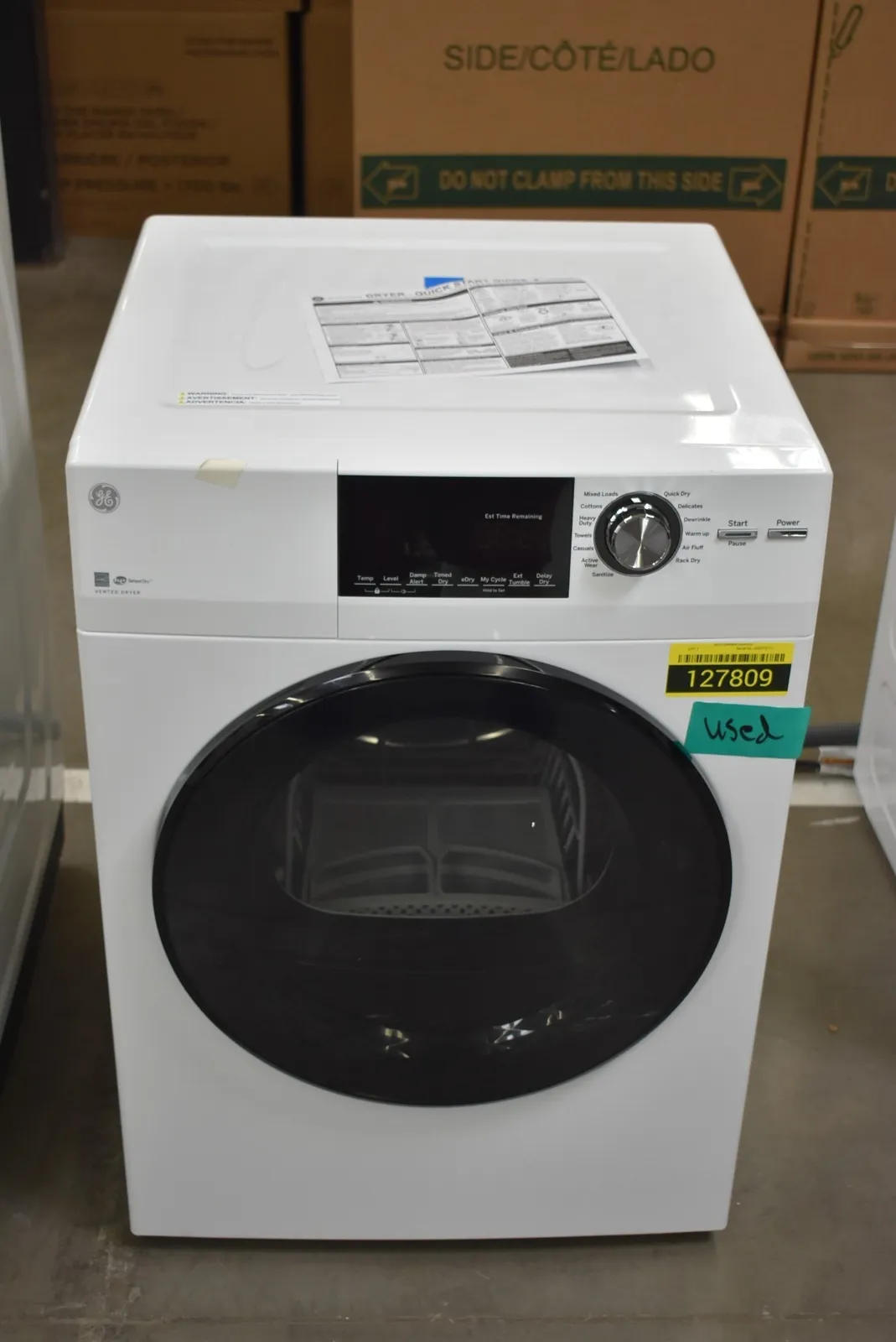 Ge Gfd14essnww 24" White Front-load Electric Dryer #127809