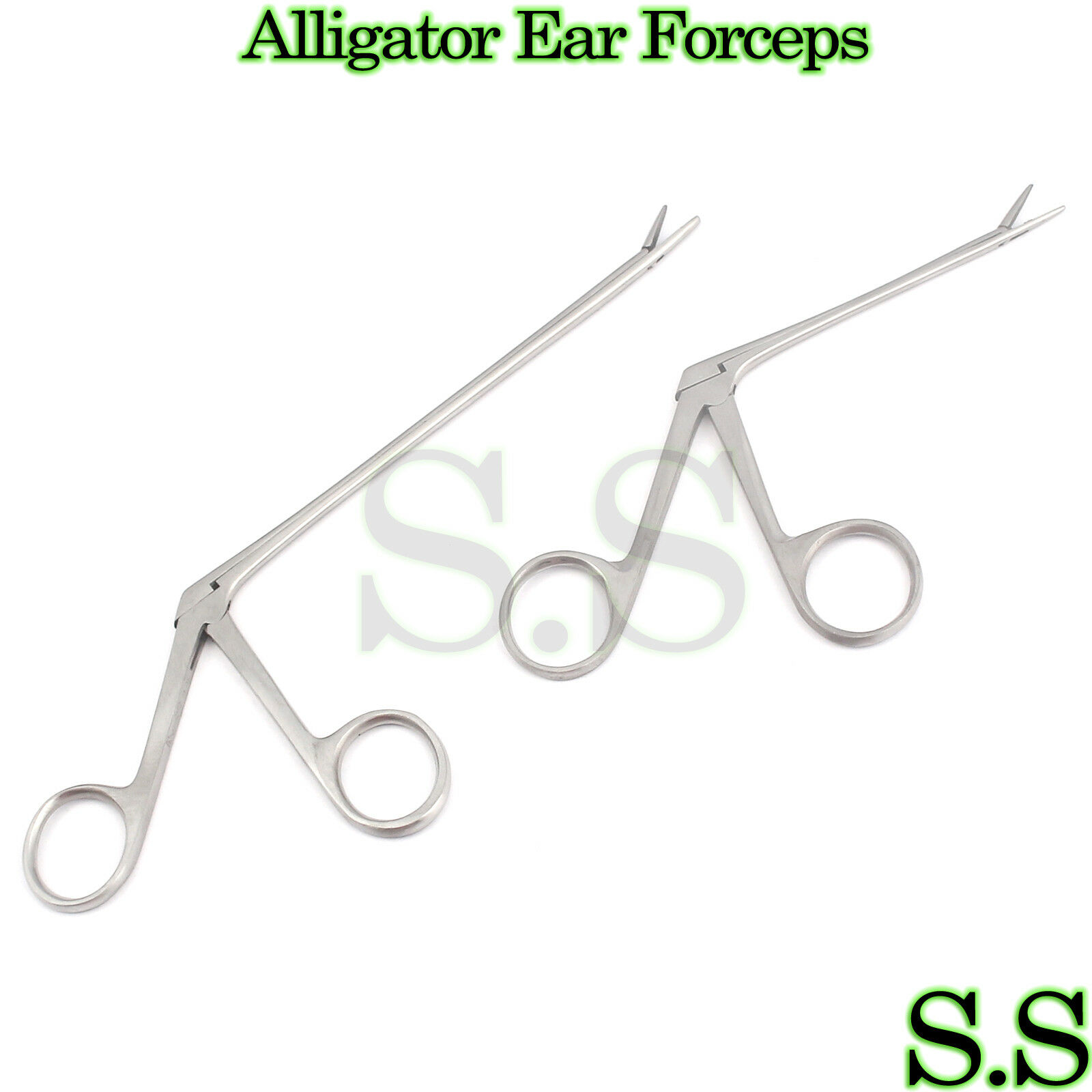 2 Hartman Alligator Ear Forceps Serrated 3.5'' 5.5''ent Surgical Instruments