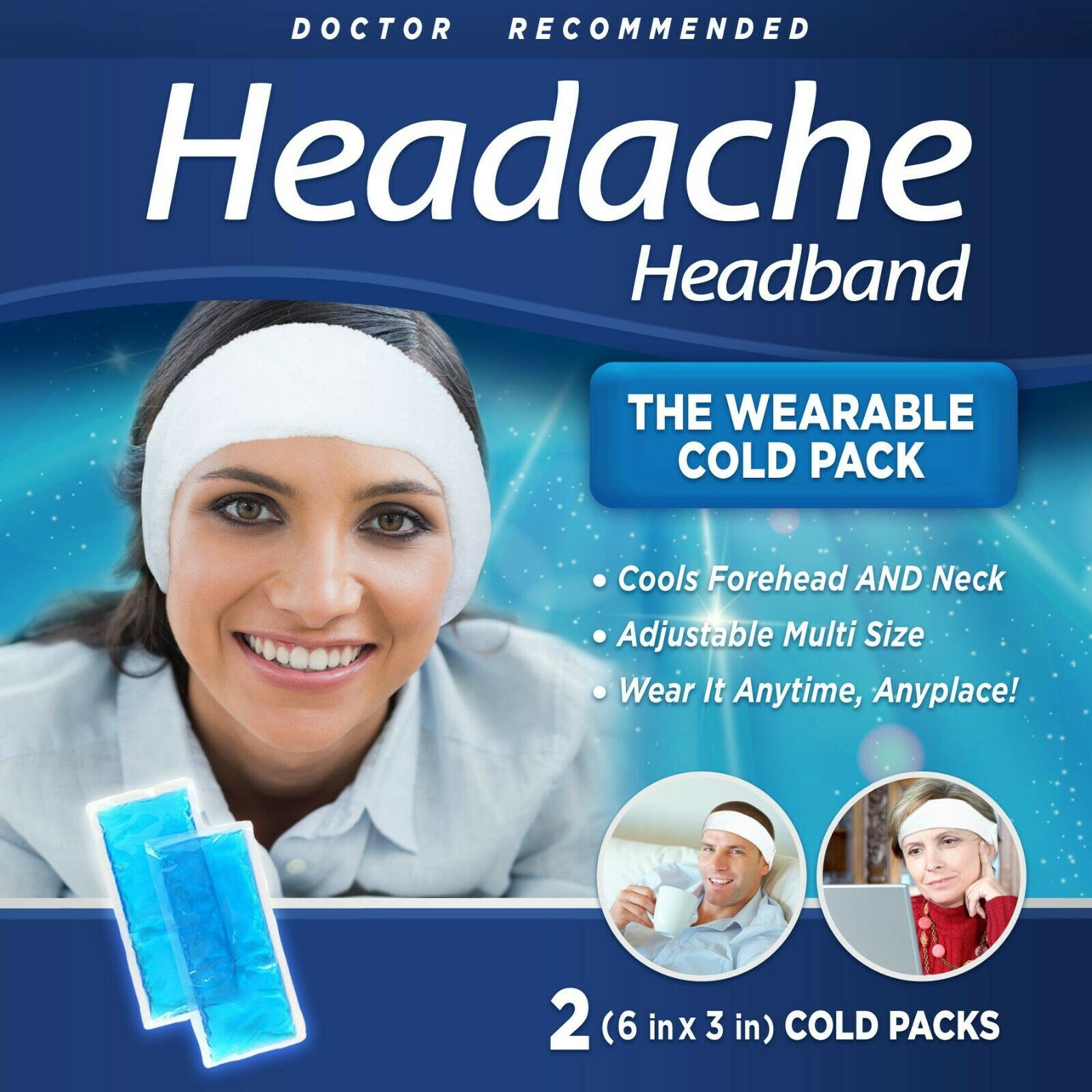 Virus Fever Headache Cold Pack Headband