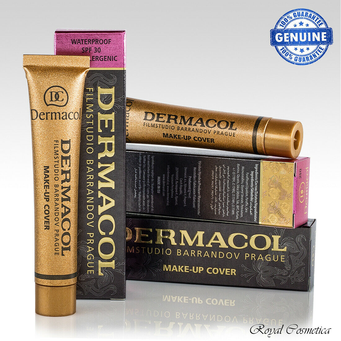 Dermacol High Cover Makeup Foundation Authentic Waterproof Hypoallergenic Spf-30