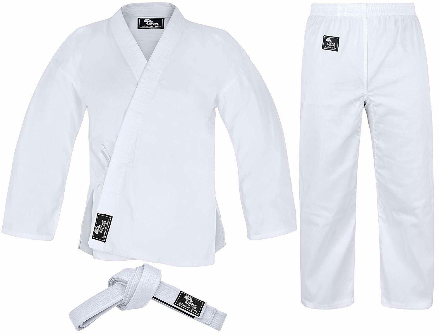 Karate Uniform For Kids And Adults Karate Gi Martial Arts Free Belt Hawk Sports