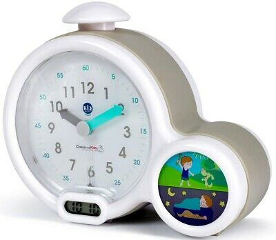 NEW Claessens' Kids Kid'Sleep My First Alarm Clock and Sleep Trainer Grey White
