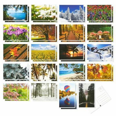 40 Pack Postcard Four Seasons Fall Autumn Winter Summer Spring Theme Self Mailer