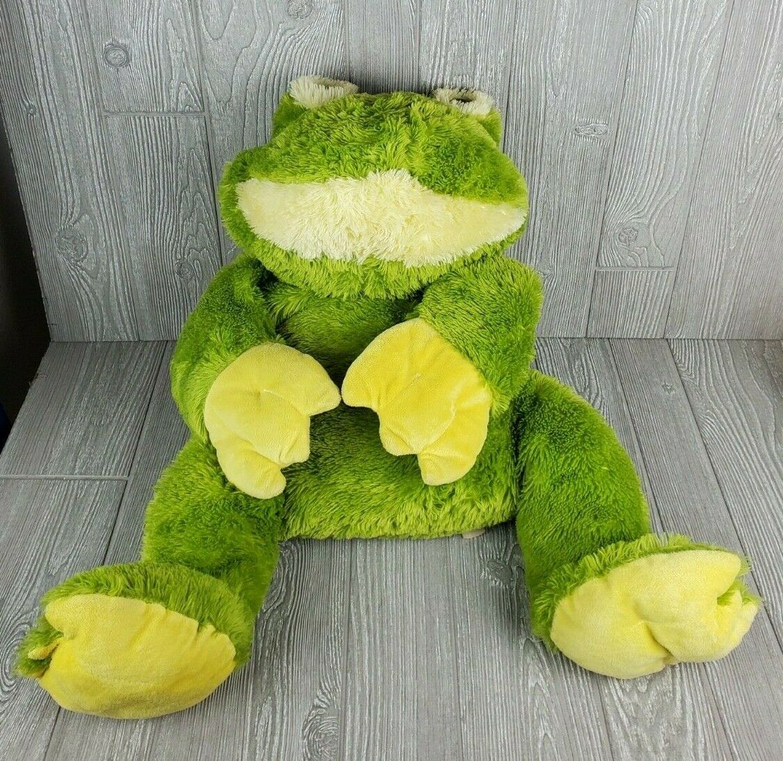 Dan Dee Large Floppy Frog Stuffed Plush Animal Amphibian Green Soft 30” Huge Toy