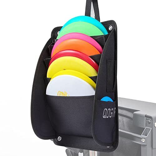Disc Golf Cart Putter Pouch: Holds 8 Putters | Includes 2 Side Pockets For